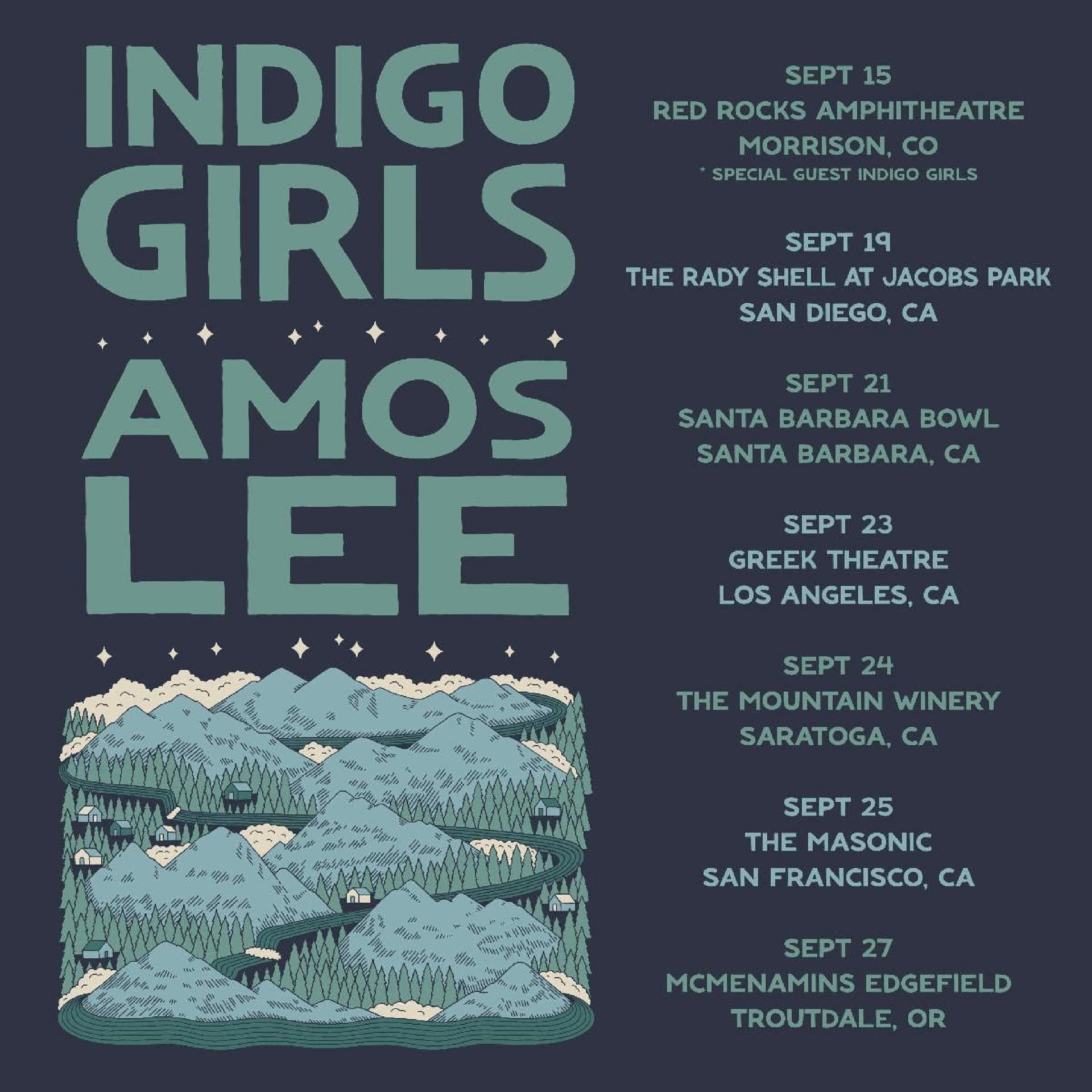 Amos Lee - Indigo Girls in der Greek Theatre Los Angeles Tickets