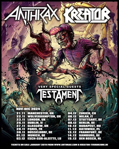 Anthrax - Kreator en Rockhal Tickets