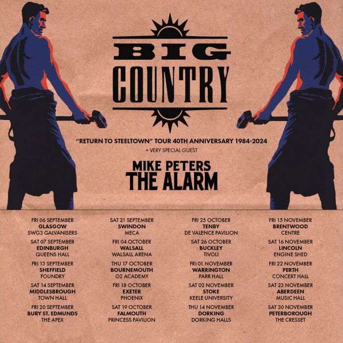 Big Country 'return To Steel Town' Tour in der O2 Academy Bournemouth Tickets