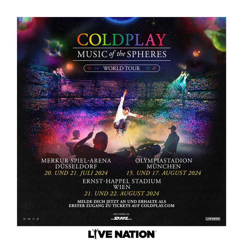 Coldplay - Music Of The Spheres World Tour 2024 al Merkur Spiel-Arena Tickets