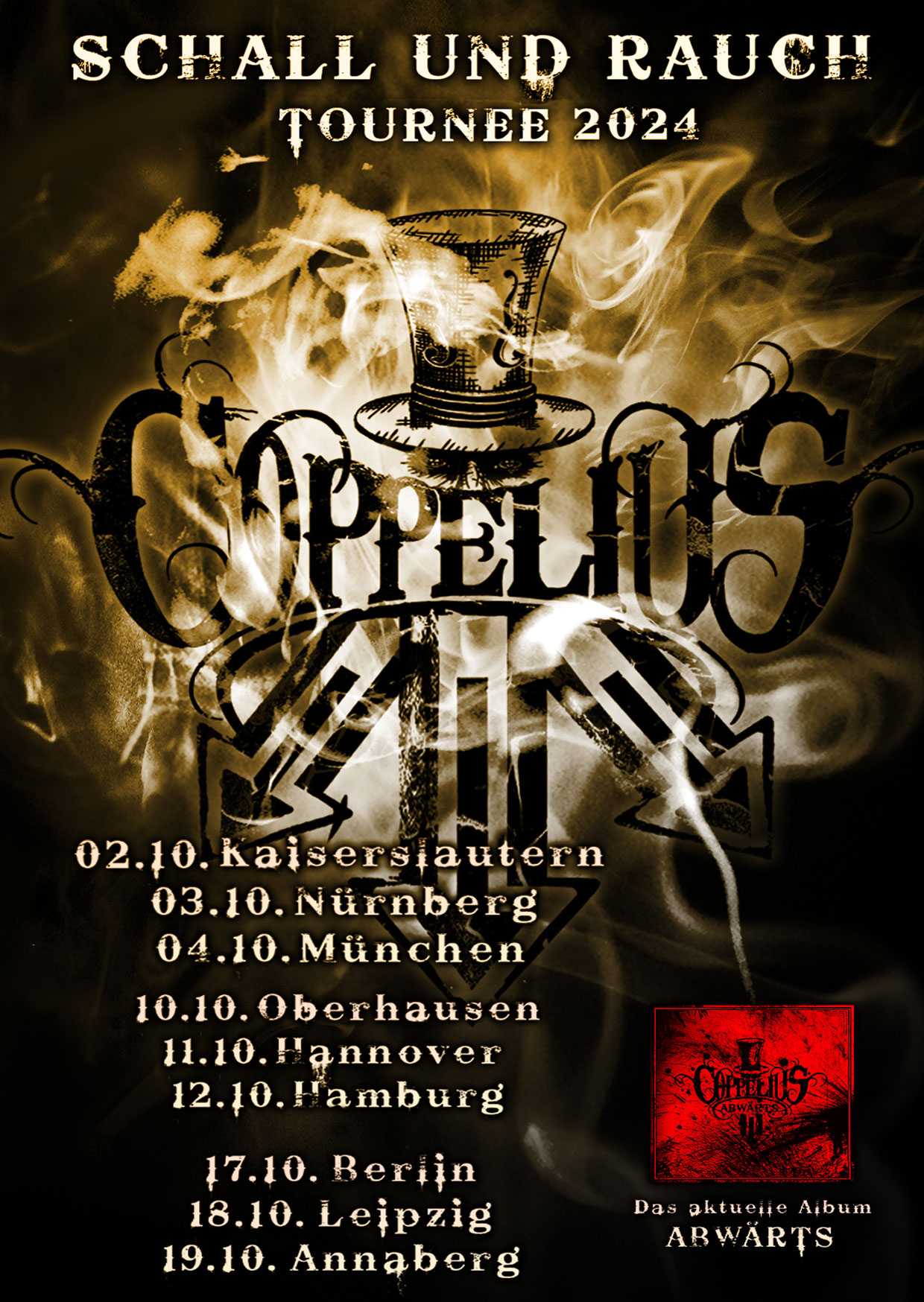 Coppelius - Schall Rauch Tournee 2024 at MusikZentrum Hannover Tickets