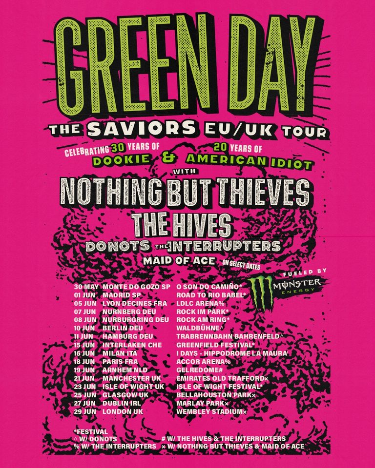 Green Day - The Saviors Tour at Wembley Stadium Tickets