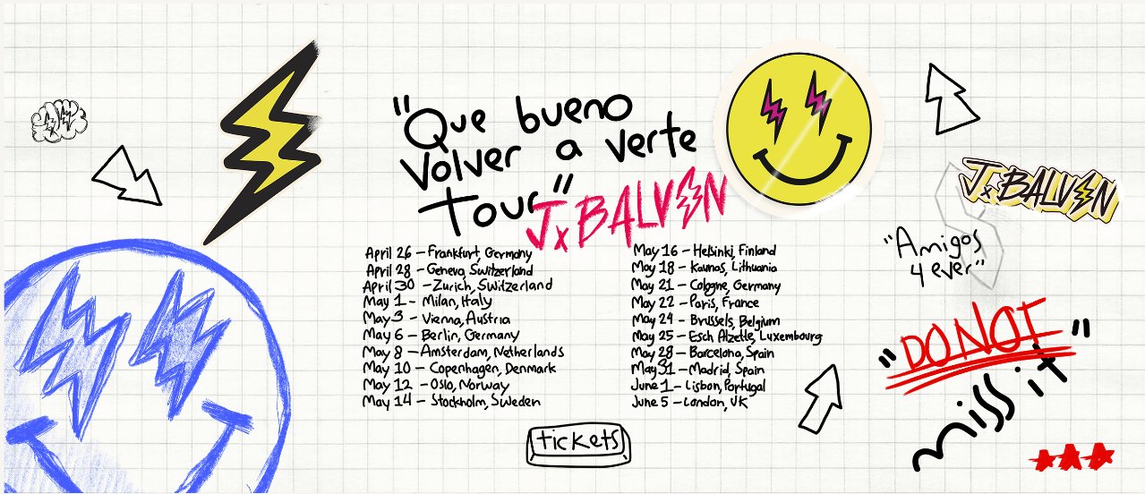 J Balvin - Que Bueno Volver A Verte Tour at Lanxess Arena Tickets