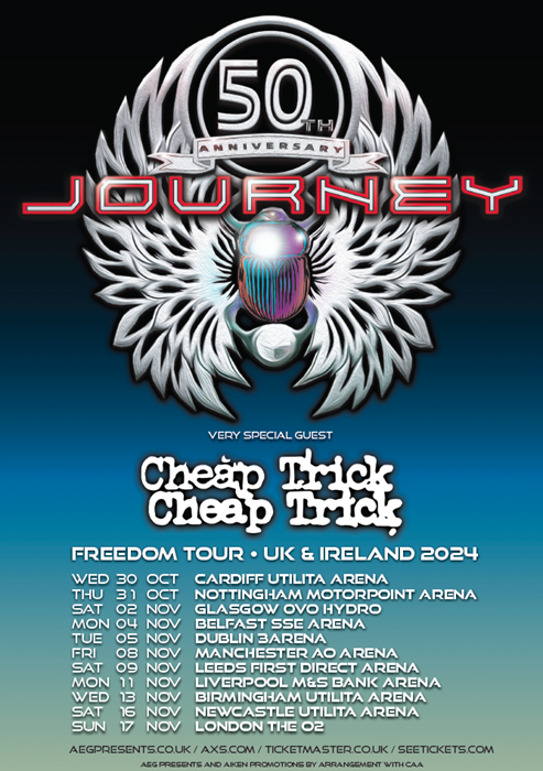Journey - Cheap Trick at 3Arena Dublin Tickets