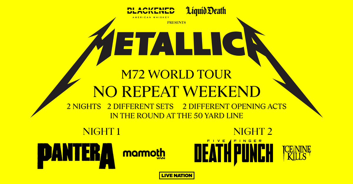 Metallica - M72 World Tour al PGE Narodowy Tickets