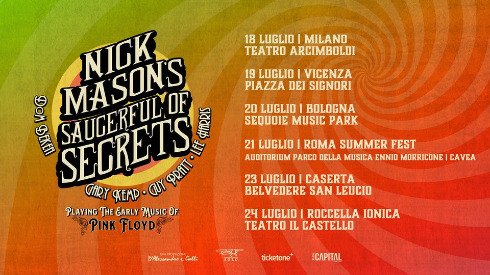 Nick Mason's Saucerful Of Secrets at Cavea Auditorium Parco della Musica Tickets