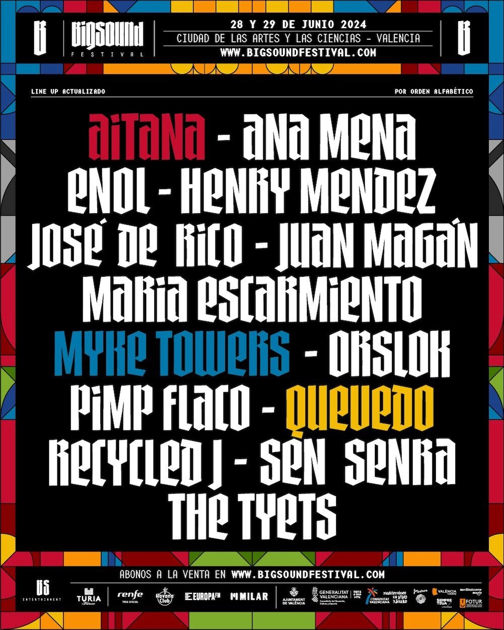 Quevedo - Myke Towers - Ana Mena - Bigsound Festival 2024 in der Ciudad de las Artes y las Ciencias Valencia Tickets