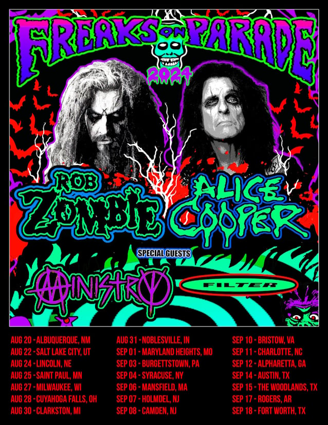 Rob Zombie - Alice Cooper: Freaks On Parade 2024 al Dickies Arena Tickets