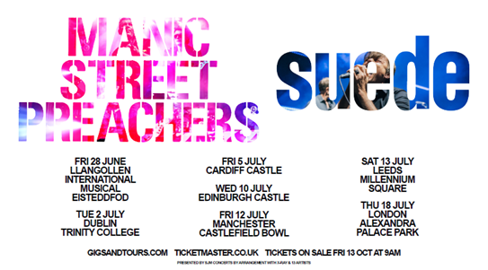 Suede - Manic Street Preachers at Alexandra Palace Tickets