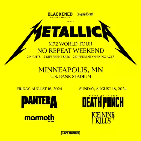Billets Metallica (U.S. Bank Stadium - Minneapolis)