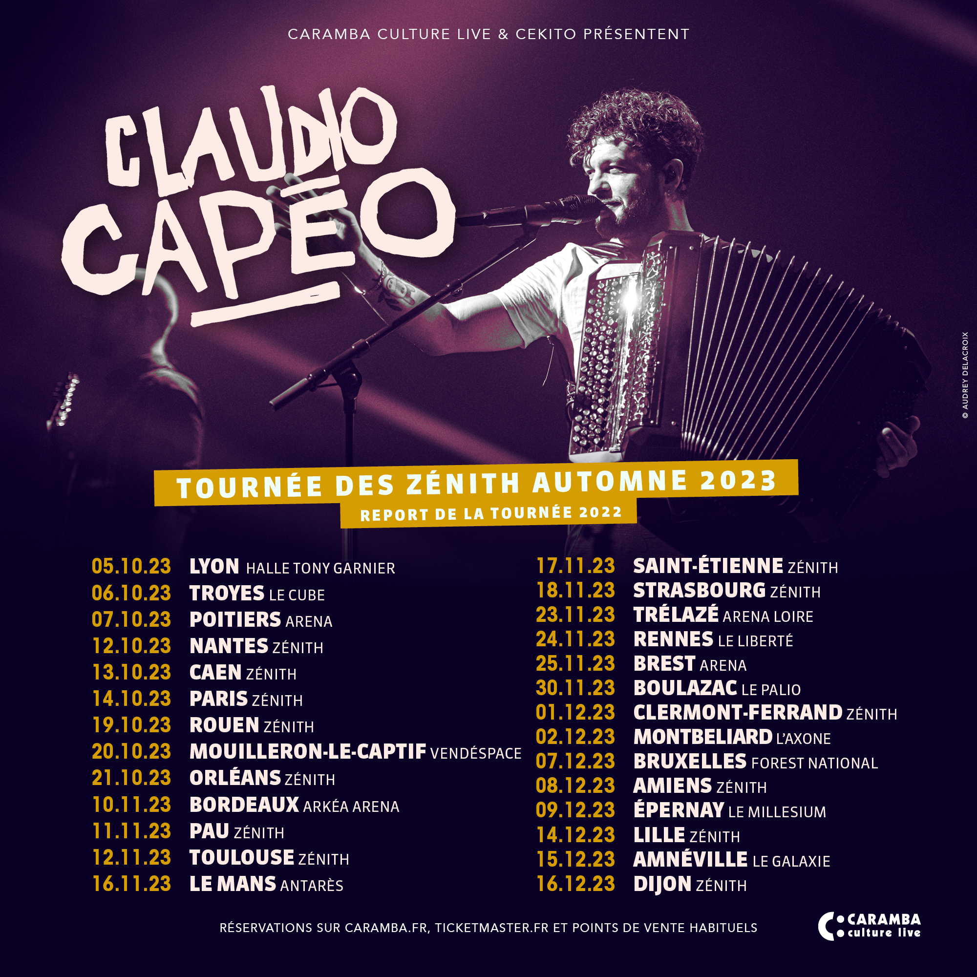 Billets Claudio Capeo (Arkea Arena - Bordeaux)
