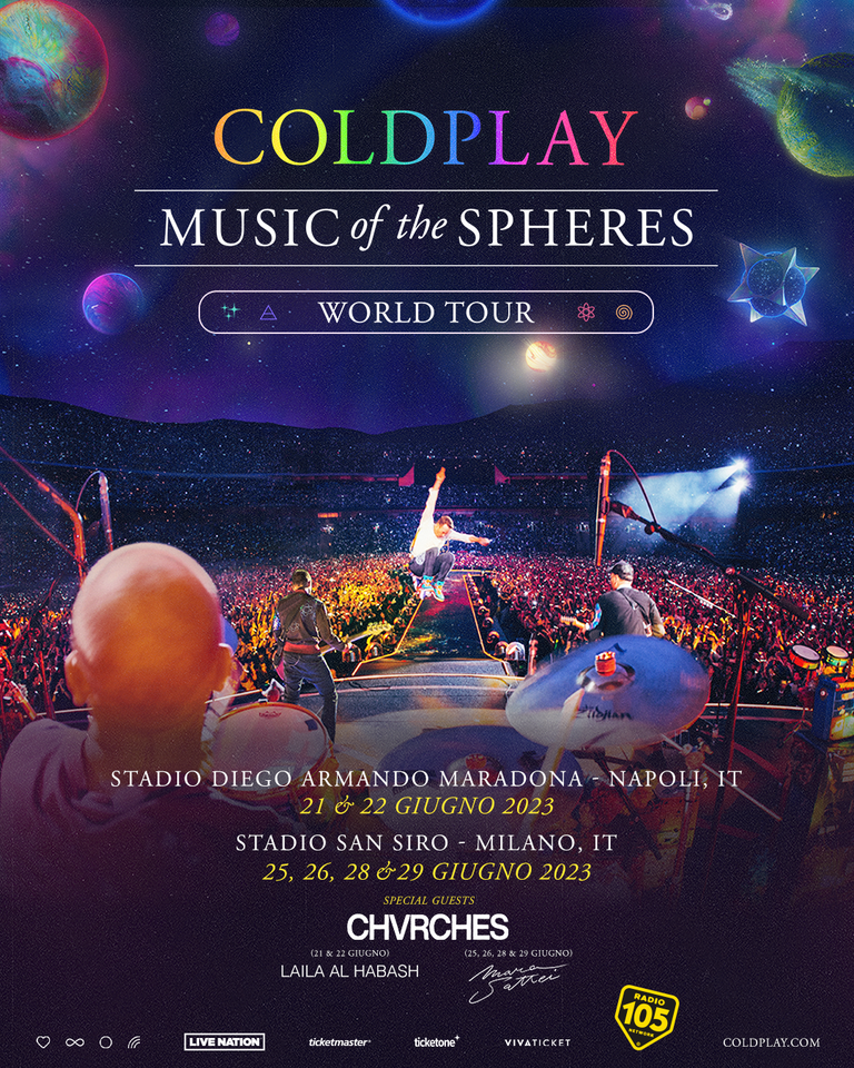 Coldplay Music Of The Spheres World Tour at Stadio Diego Armando