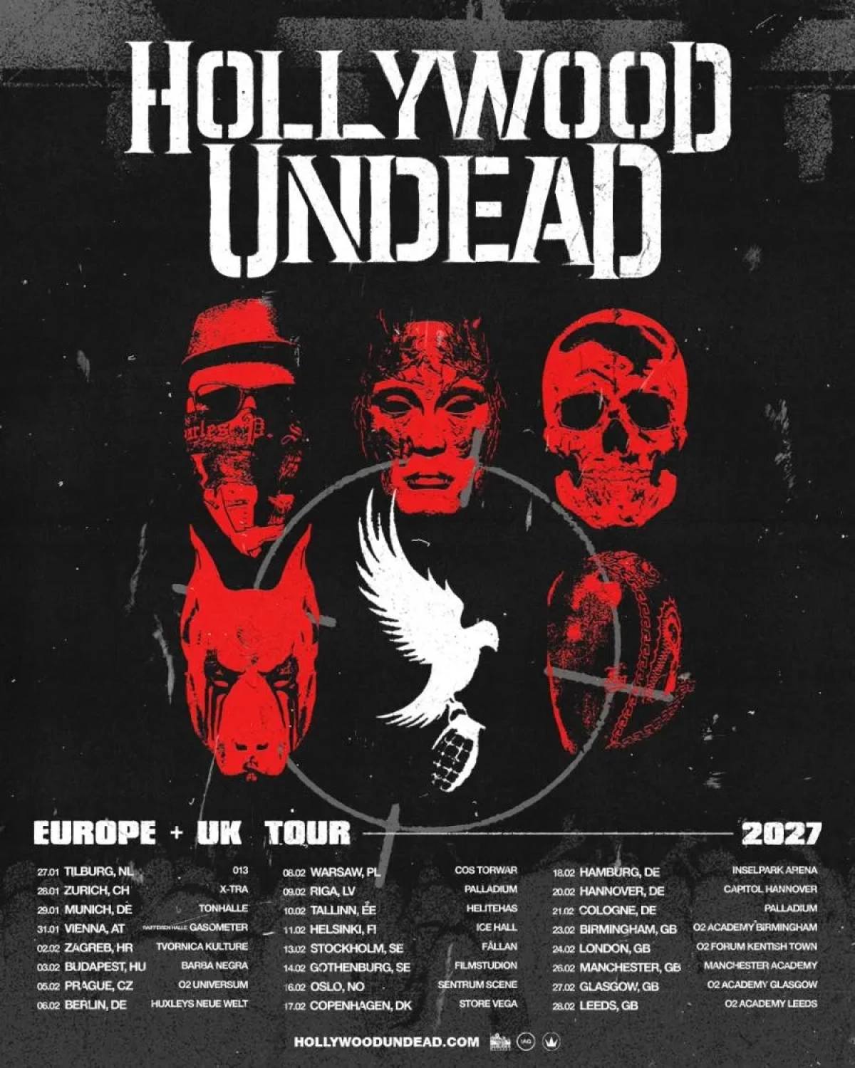 Hollywood Undead in der Gasometer Vienna Tickets