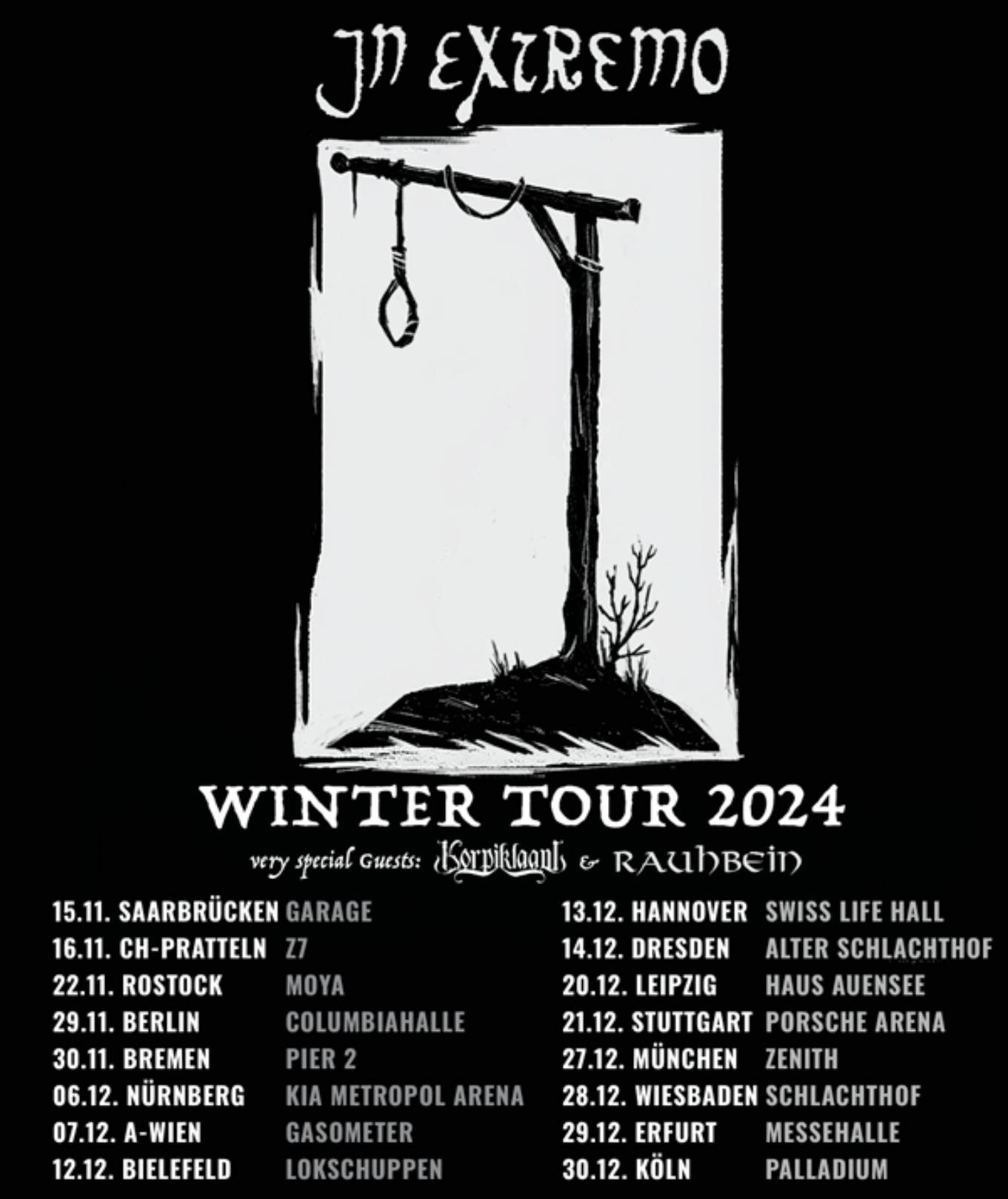 In Extremo - Winter Tour 2024 en Garage Saarbrücken Tickets
