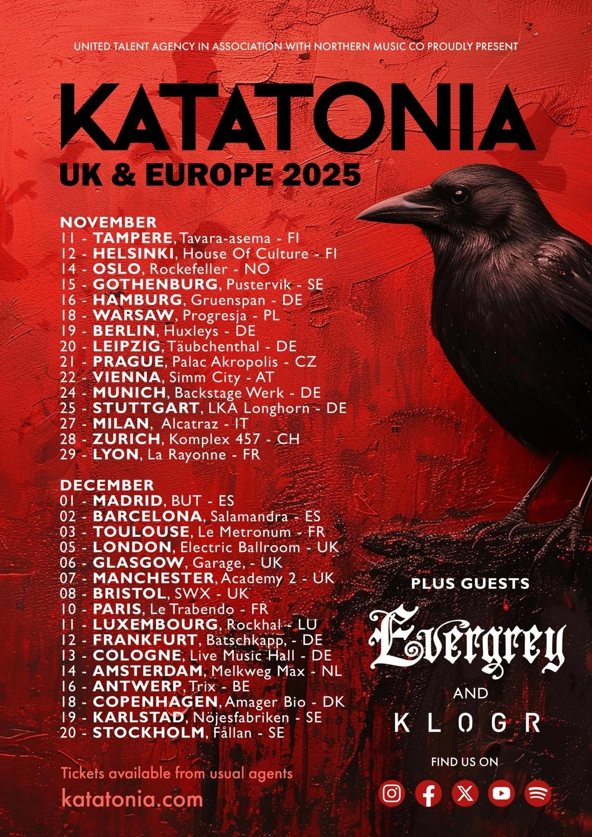 Katatonia at Täubchenthal Tickets