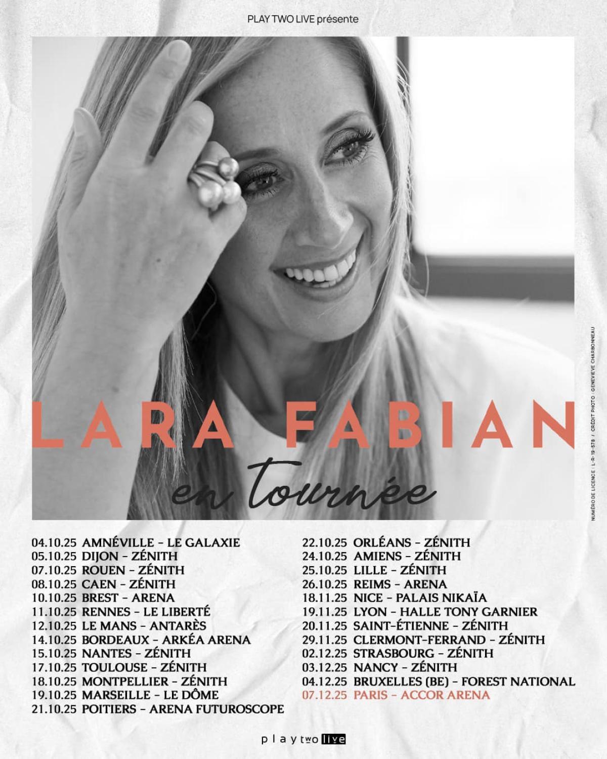 Billets Lara Fabian (Zenith Amiens - Amiens)