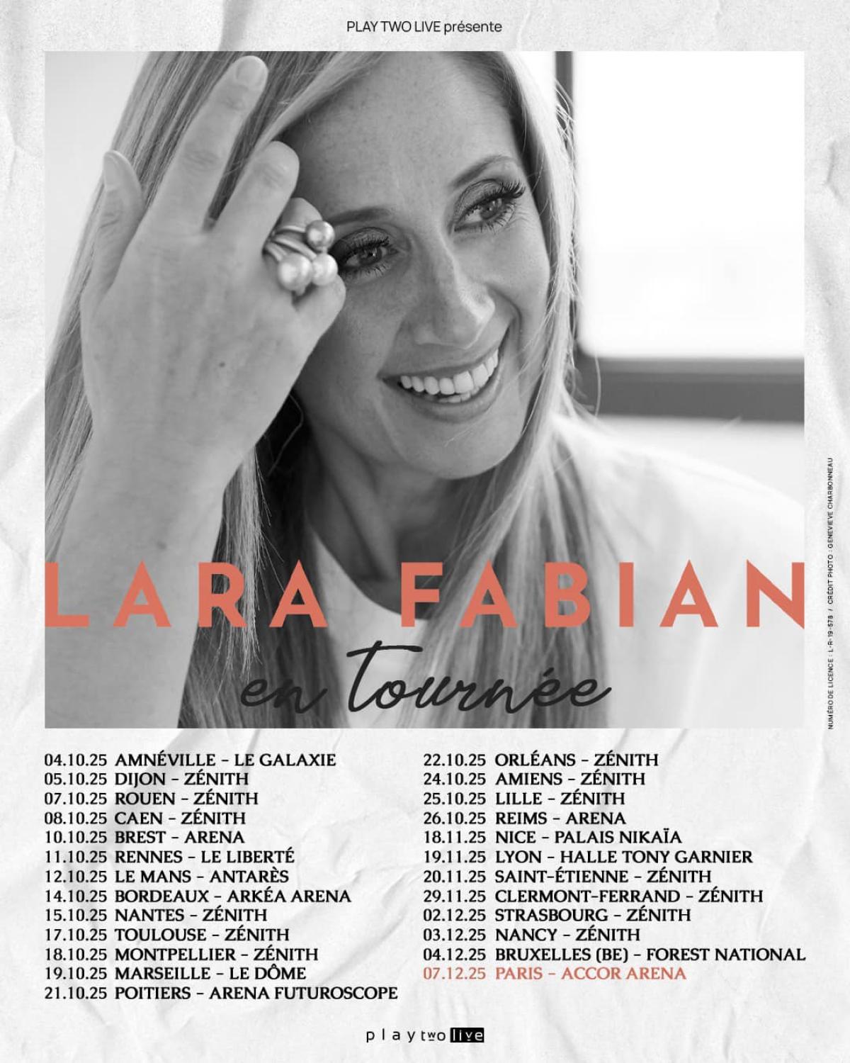 Billets Lara Fabian (Arkea Arena - Bordeaux)