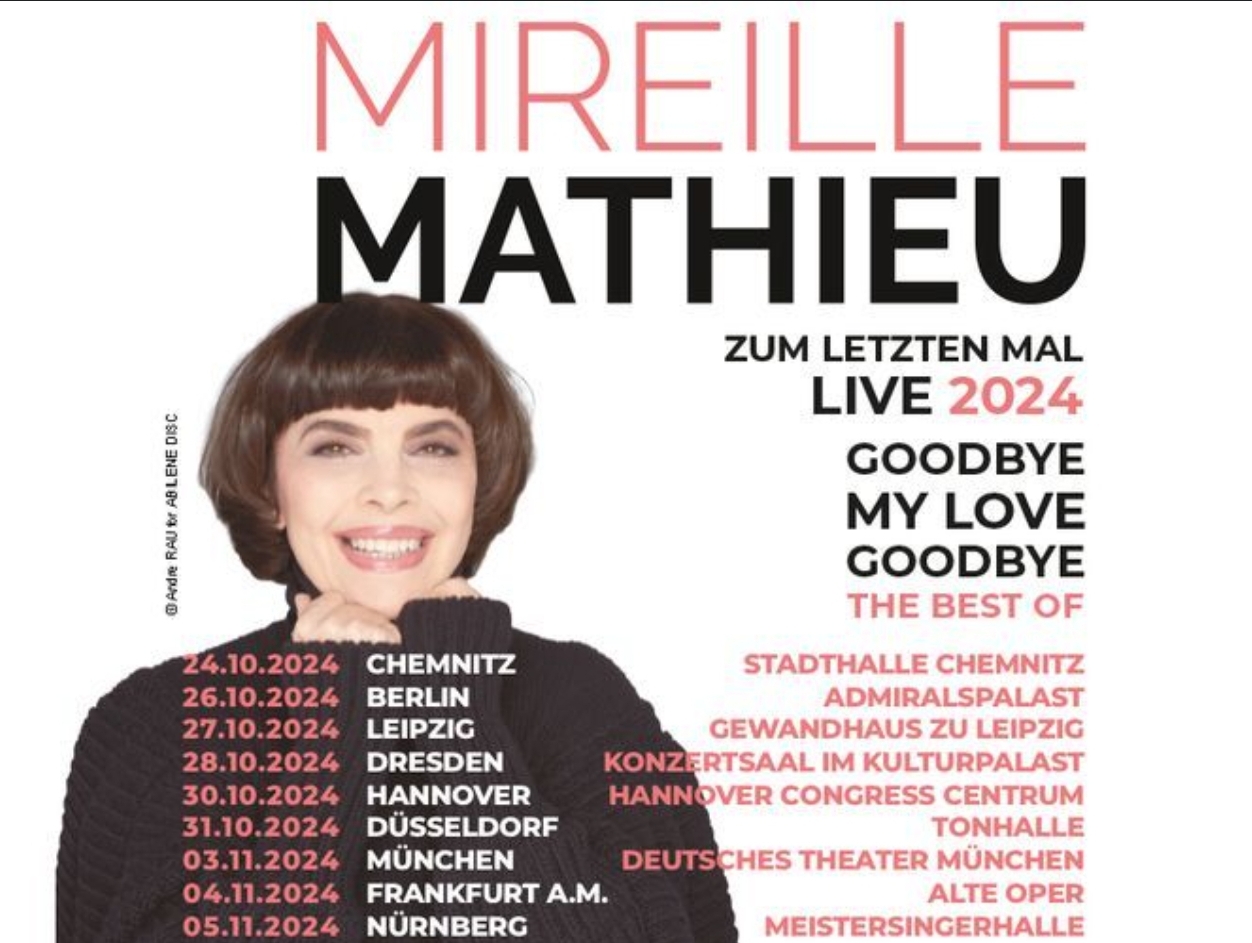 Billets Mireille Mathieu - Goodbye My Love Goodbye (Kulturpalast Dresden - Dresde)
