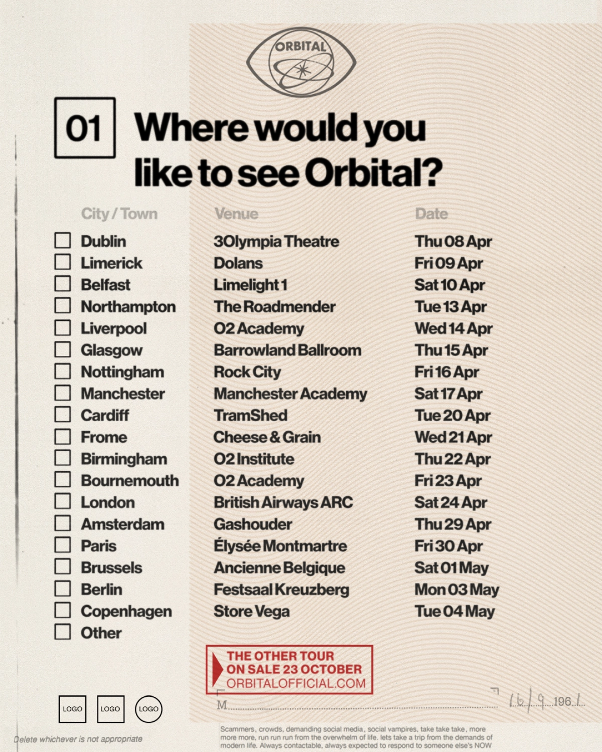 Orbital at O2 Academy Bournemouth Tickets
