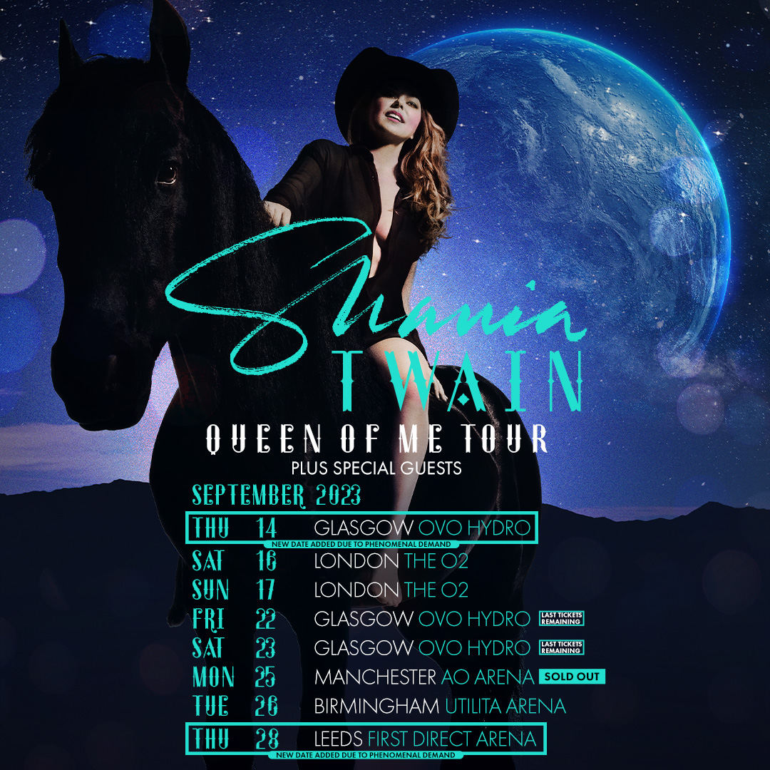 Billets Shania Twain (O2 Arena - Londres)