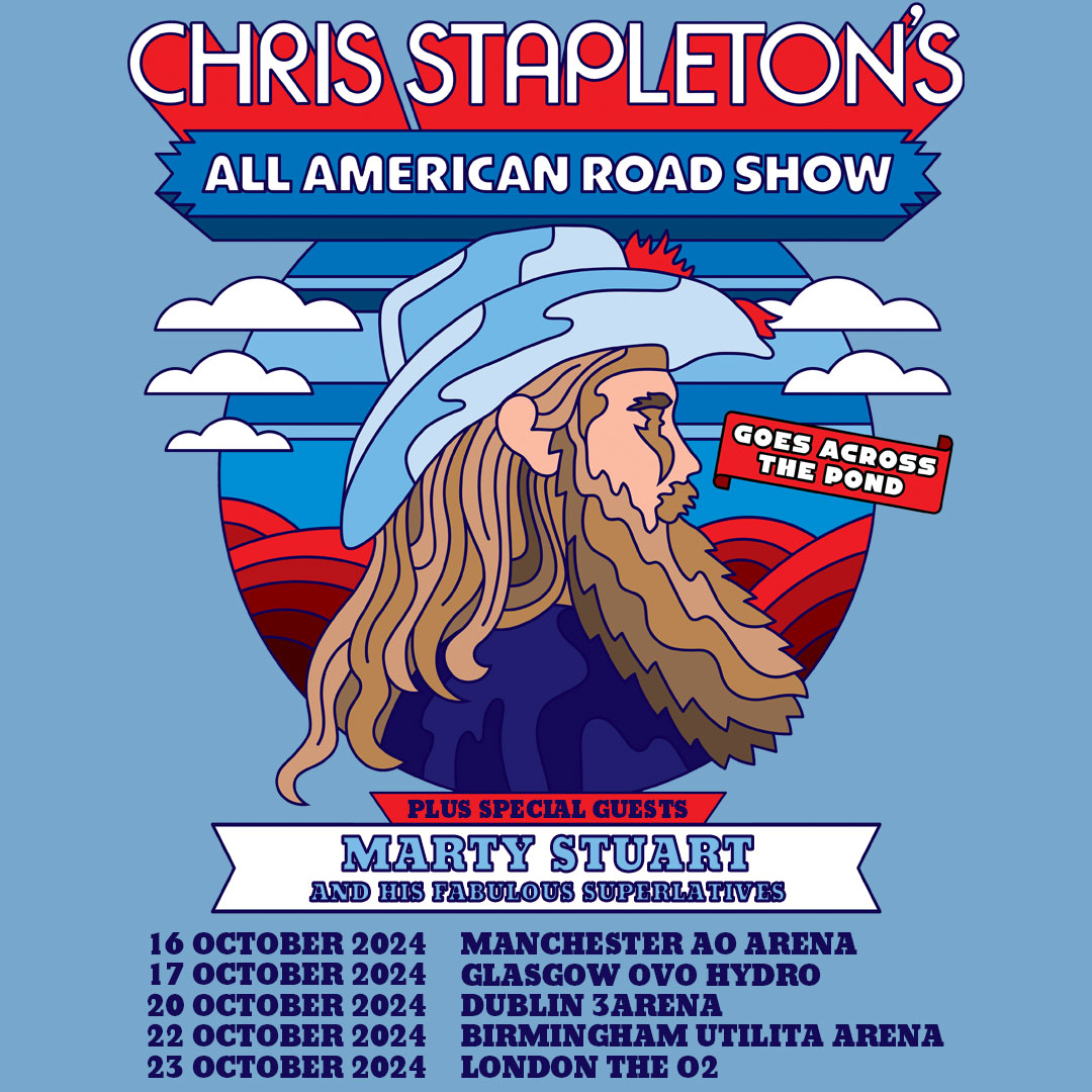Chris Stapleton's All-american Road Show Goes Across The Pond al Utilita Arena Birmingham Tickets