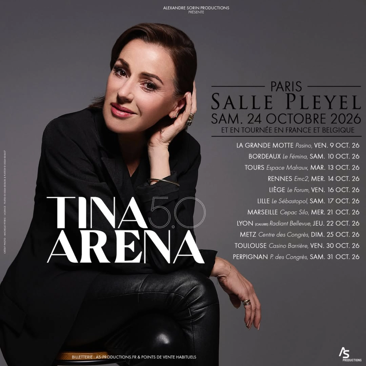 Billets Tina Arena (Radiant Bellevue - Lyon)