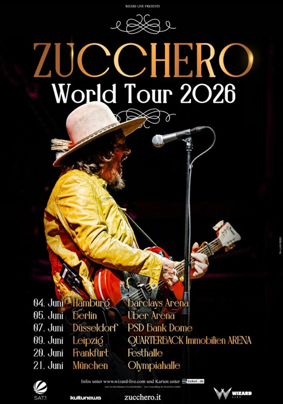 Billets Zucchero (Uber Arena - Berlin)