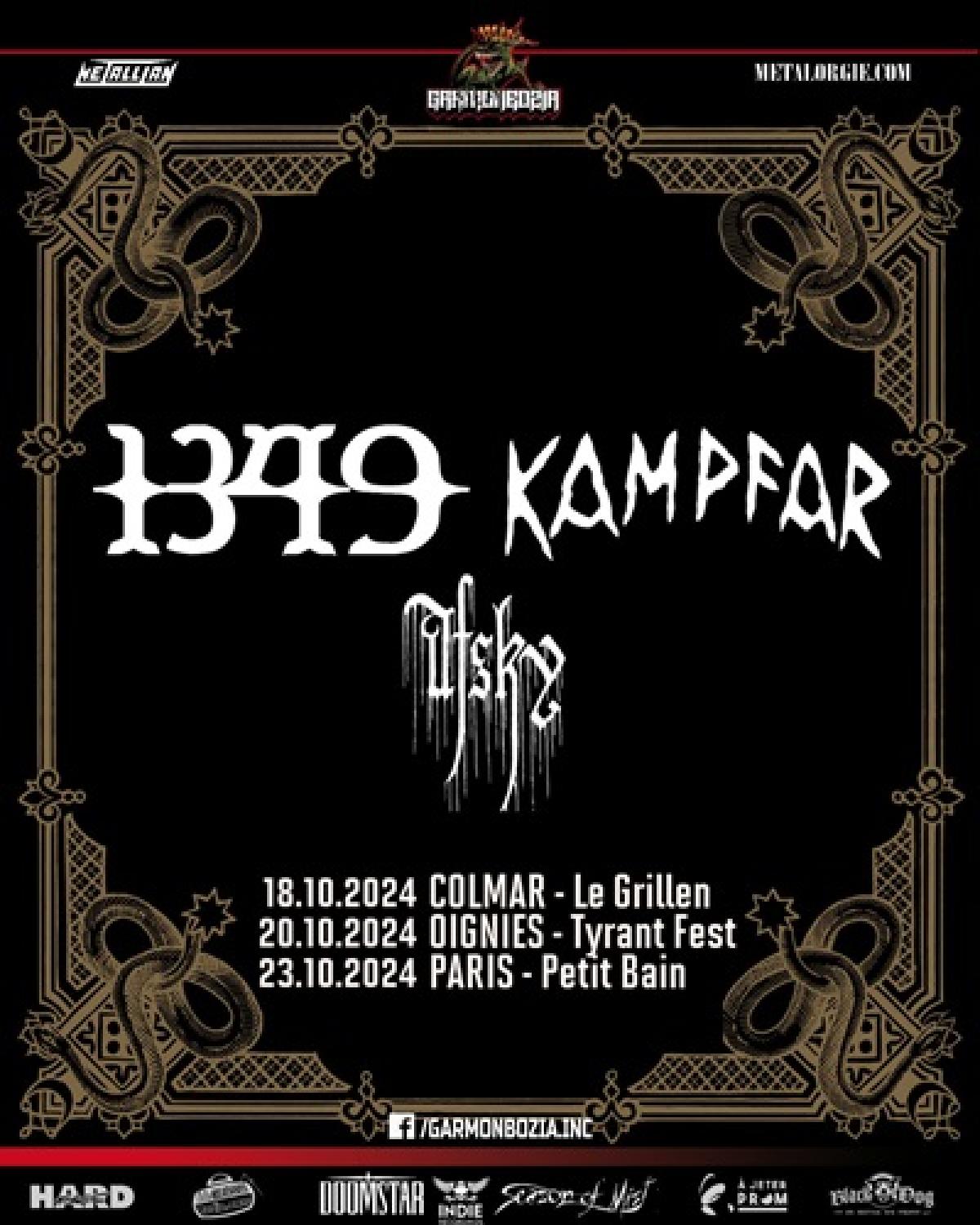 Billets 1349 - Kampfar - Afsky (Petit Bain - Paris)