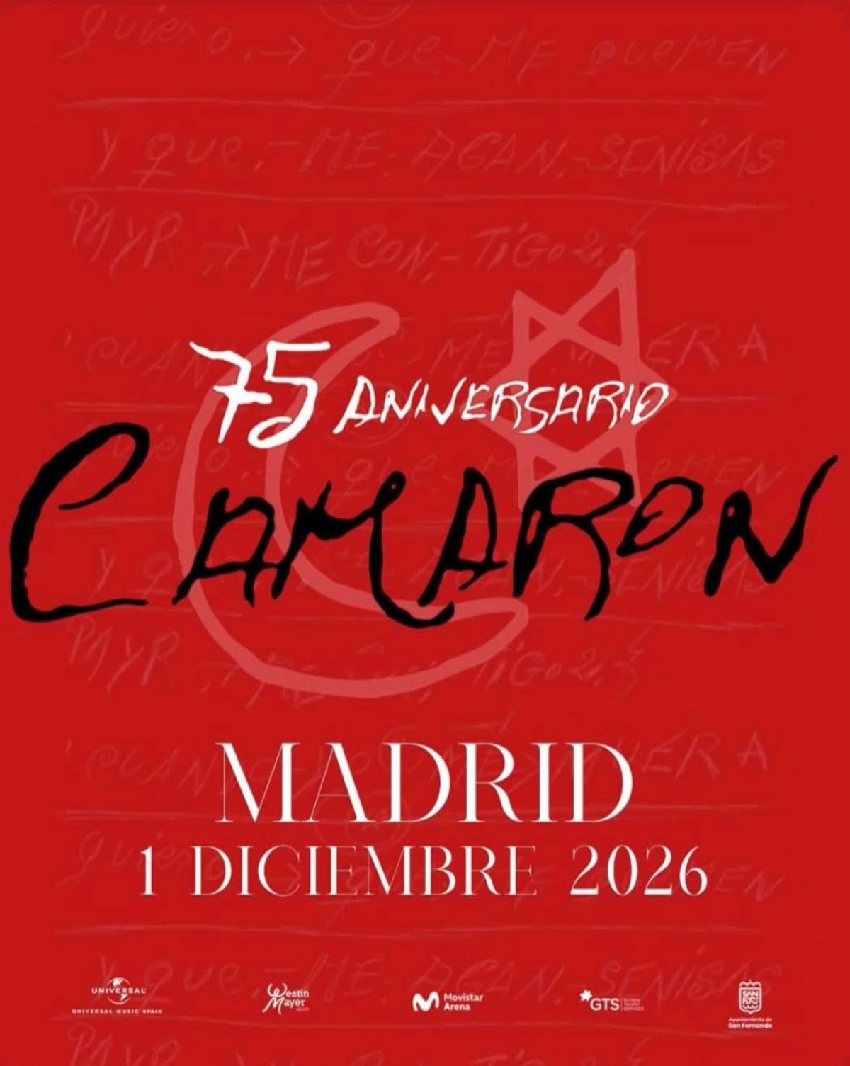 75 Aniversario Camarón in der Movistar Arena Madrid Tickets