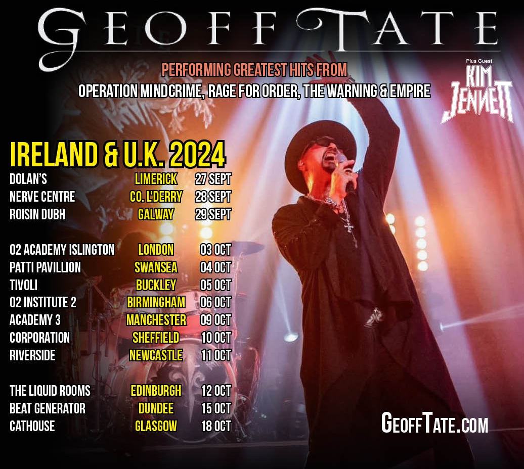 Geoff Tate Greatest Hits Tour Plus Special Guest Kim Jennett at O2 Institute 2 Birmingham Tickets