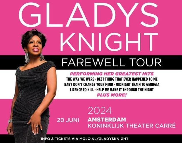 Gladys Knight - Farewell Tour al Koninklijk Theater Carré Tickets