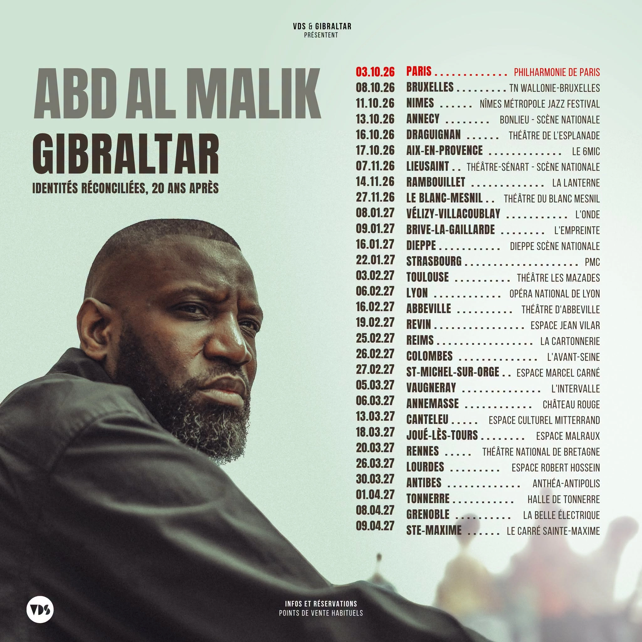 Billets Abd al Malik (Espace Malraux Joue Les Tours - Joué-lés-Tours)