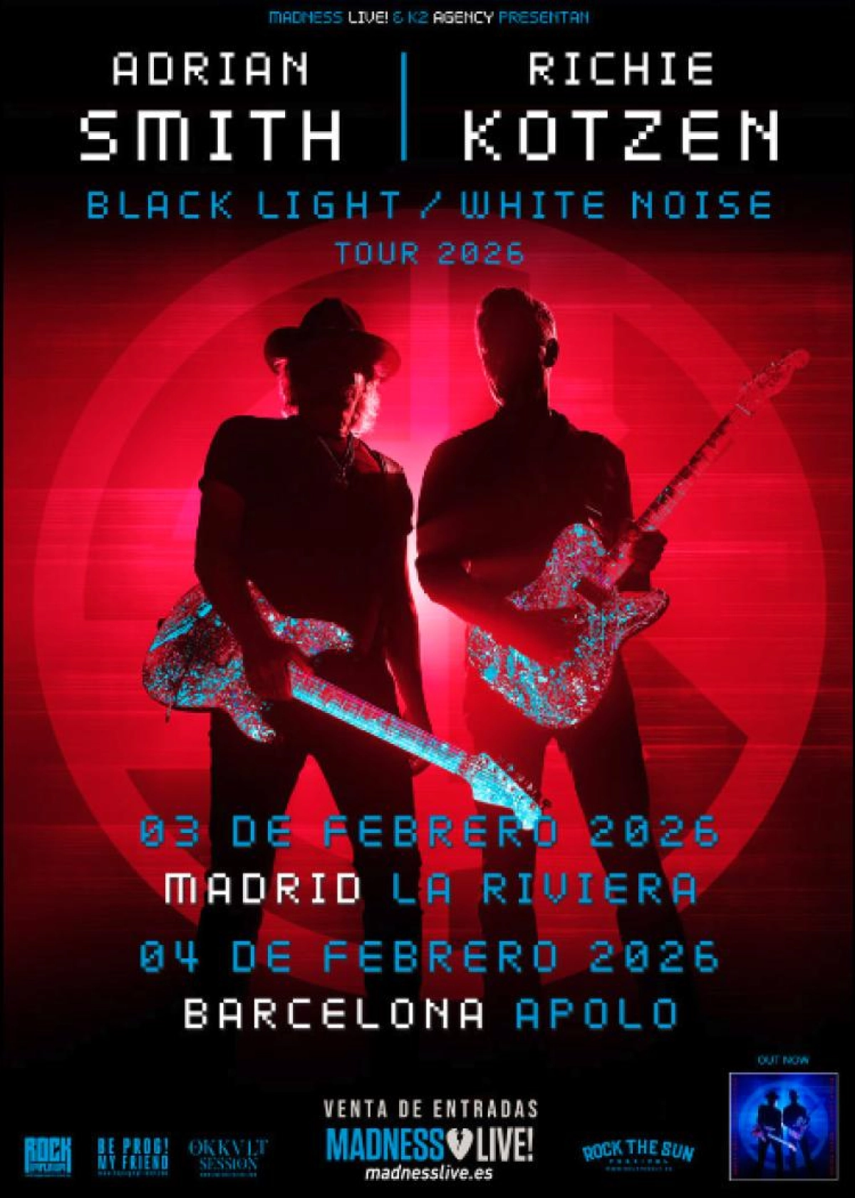 Billets Adrian Smith - Richie Kotzen (Sala Apolo - Barcelone)