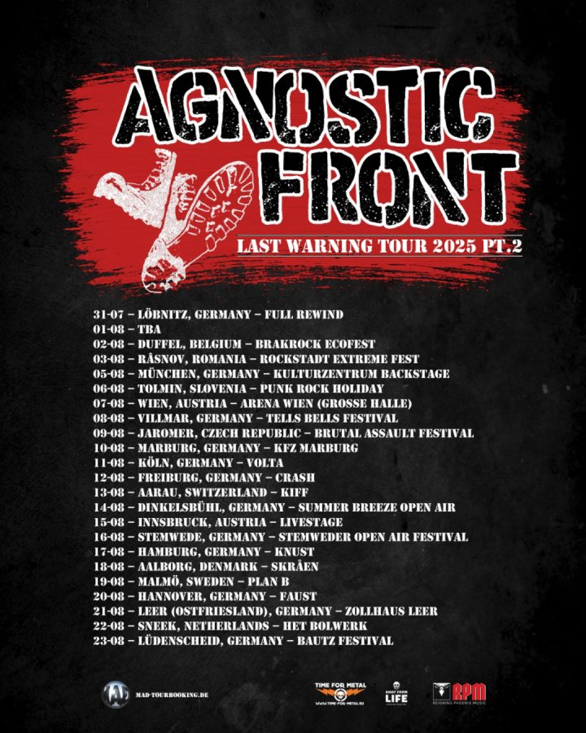 Agnostic Front with Battery at Arena Wien Tickets