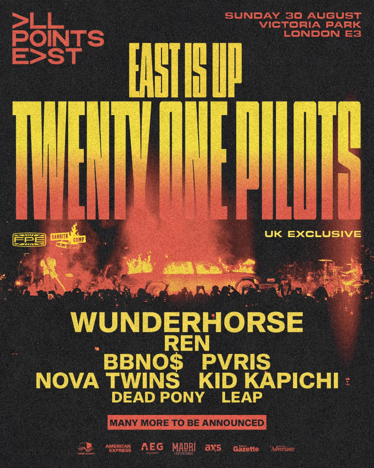 Billets All Points East Festival 2026 - Twenty One Pilots (Victoria Park London - Londres)