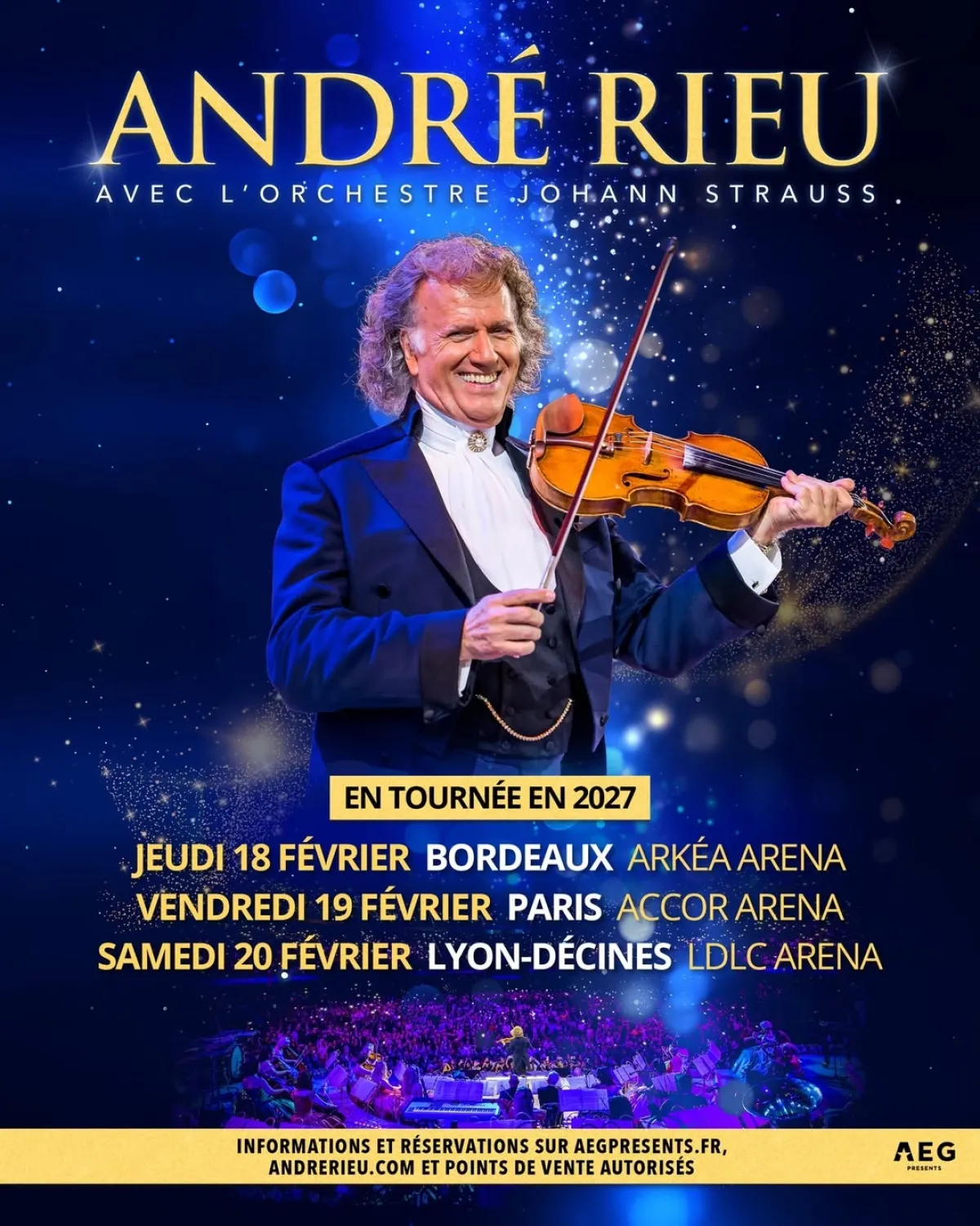 Billets Andre Rieu (Arkea Arena - Bordeaux)