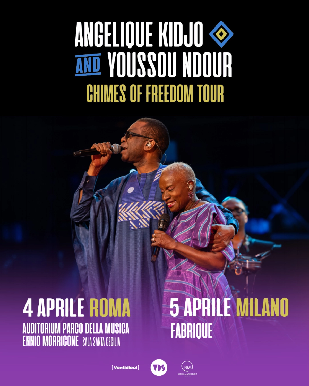 Billets Angelique Kidjo - Youssou Ndour (Cavea Auditorium Parco della Musica - Rome)