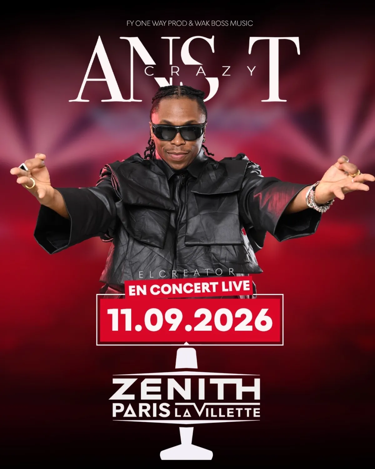 Ans-T Crazy in der Zenith Paris Tickets