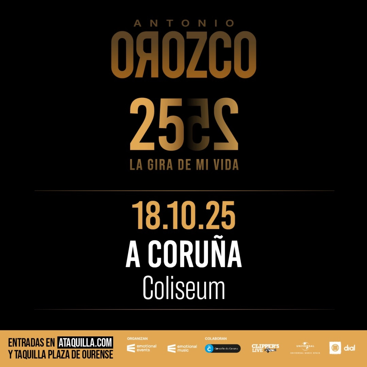 Antonio Orozco at Coliseum da Coruna Tickets
