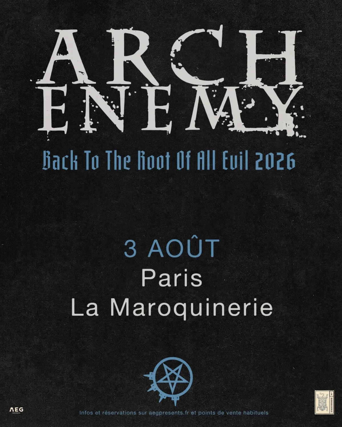 Billets Arch Enemy (La Maroquinerie - Paris)