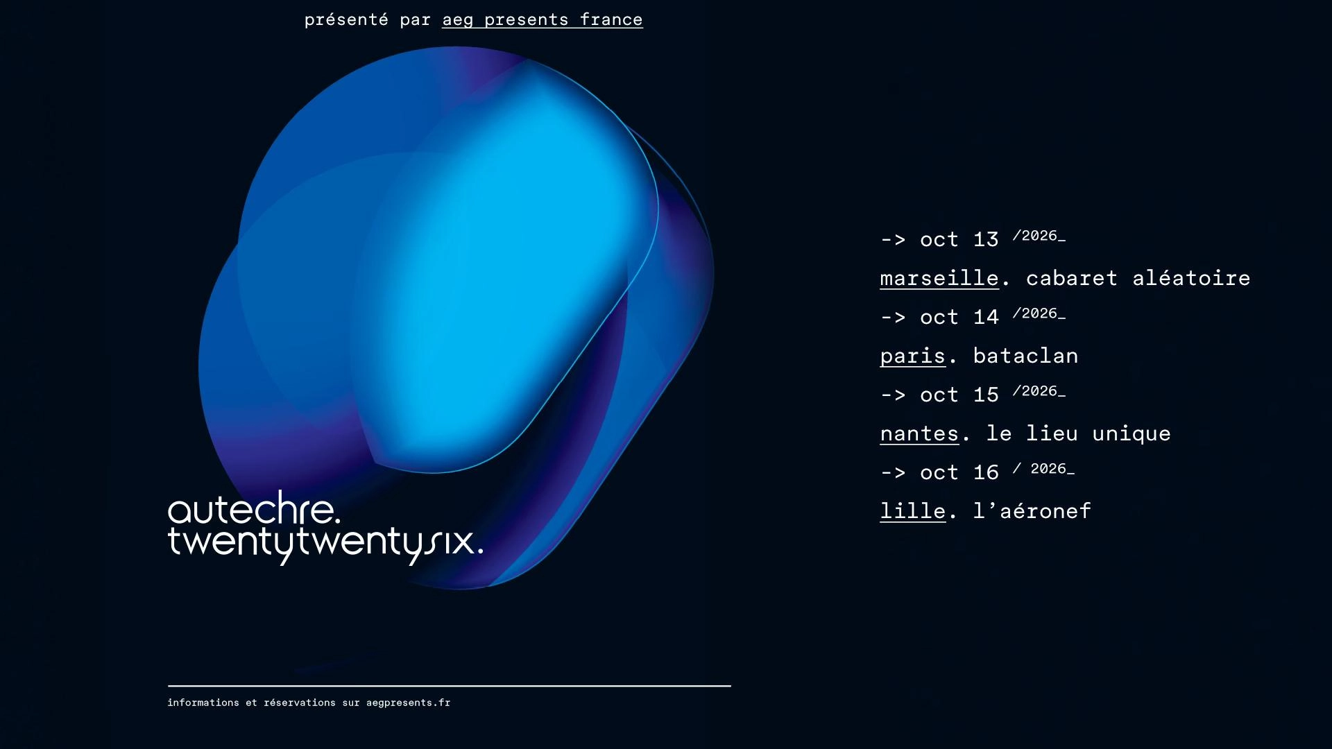 Autechre al Le Lieu Unique Tickets