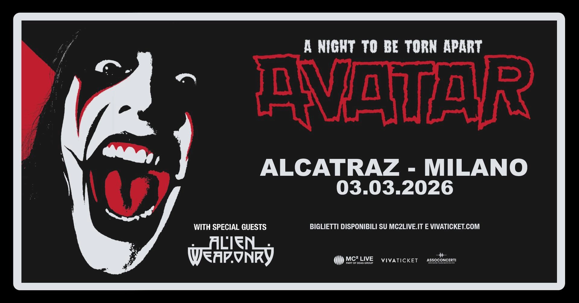 Avatar al Alcatraz Milano Tickets