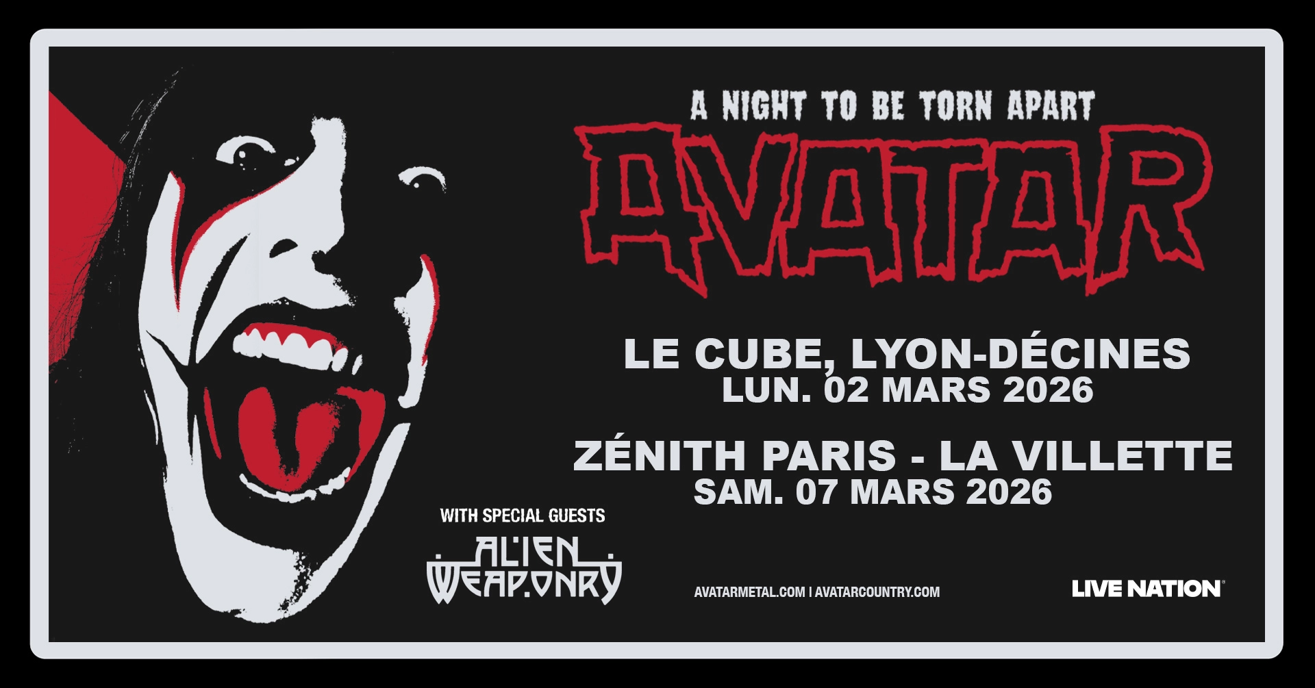 Billets Avatar (Zenith Paris - Paris)