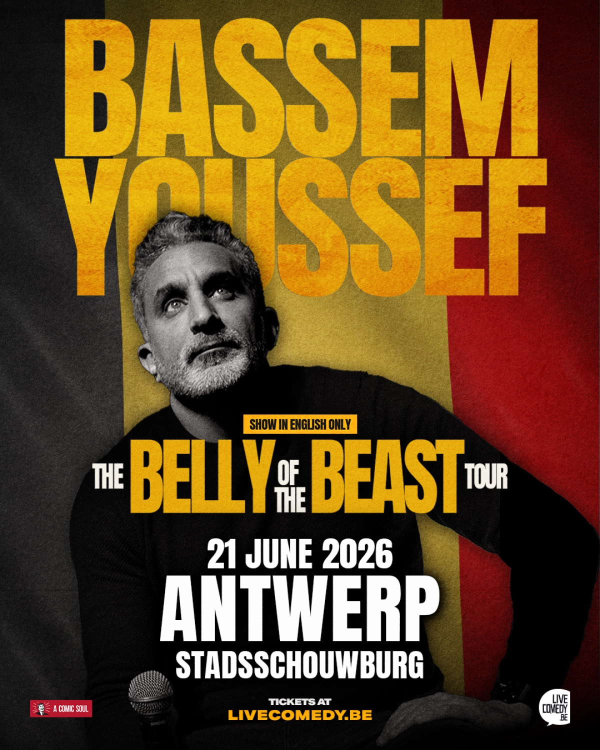Billets Bassem Youssef (Stadsschouwburg Antwerp - Anvers)