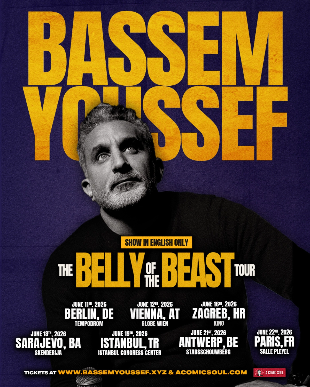 Bassem Youssef at Tempodrom Tickets
