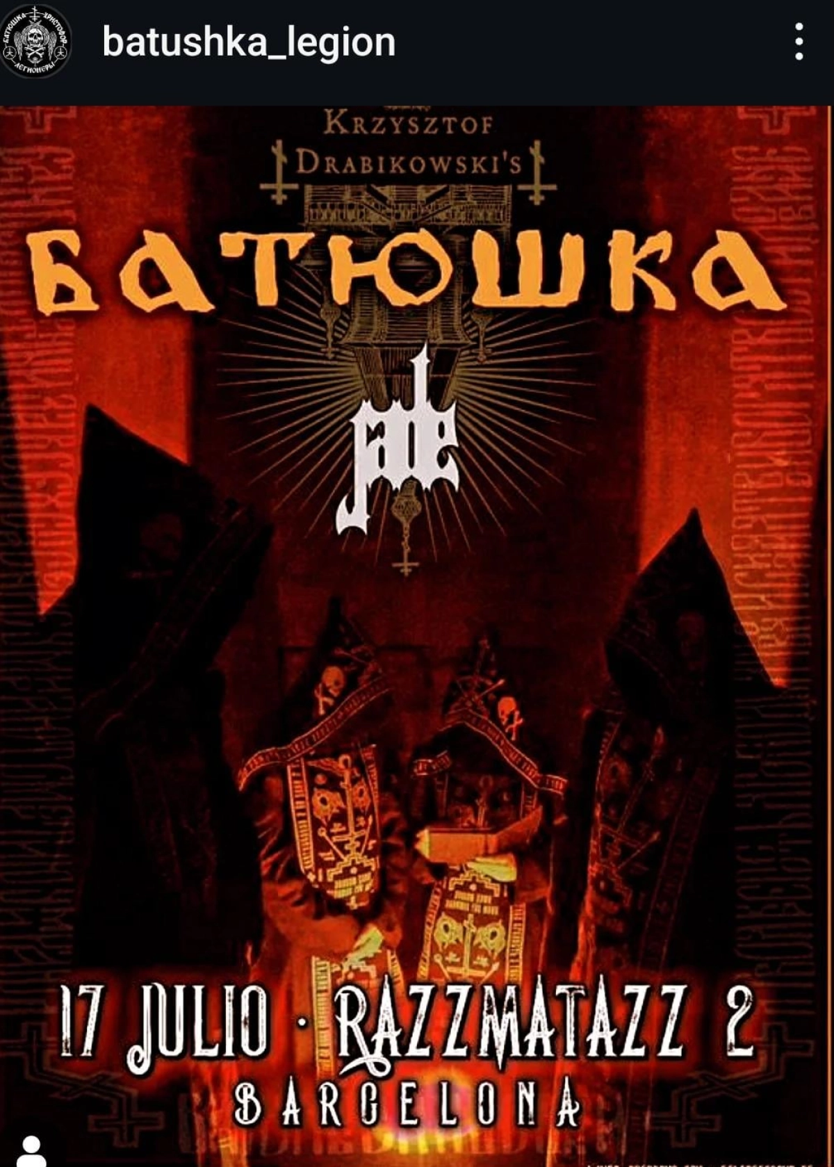 Billets Batushka - Jade (Razzmatazz - Barcelone)