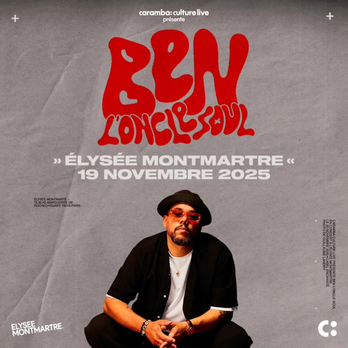 Billets Ben l'Oncle Soul (Elysee Montmartre - Paris)