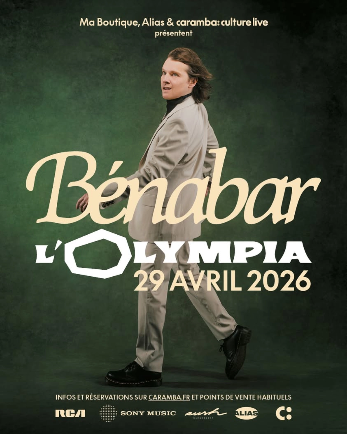 Billets Benabar (Olympia - Paris)