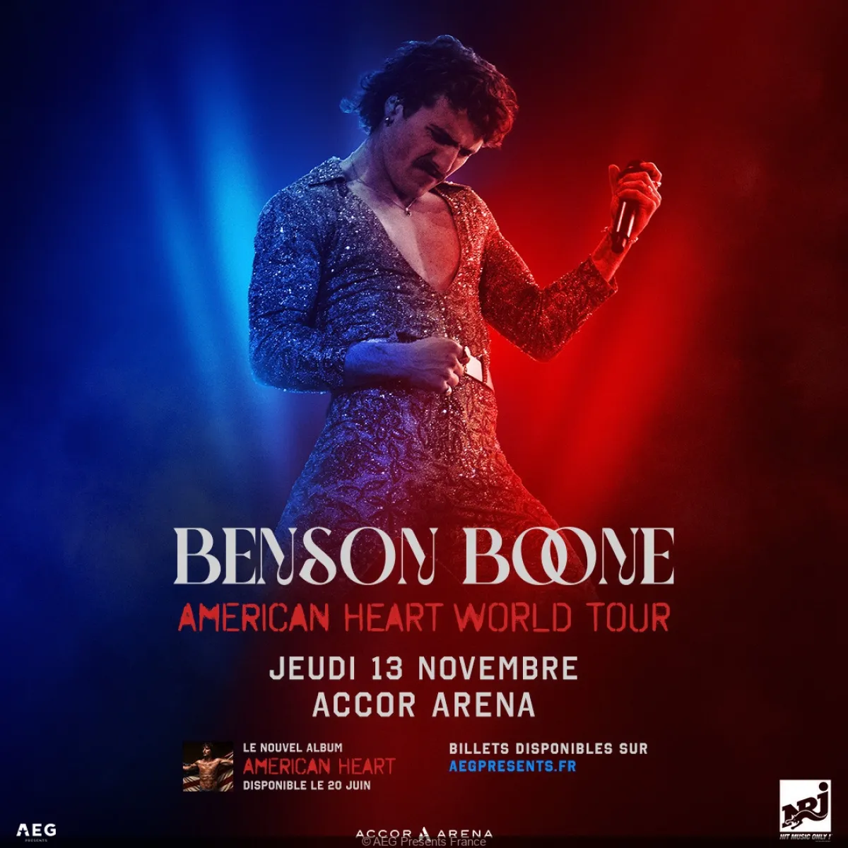 Billets Benson Boone (Accor Arena - Paris)