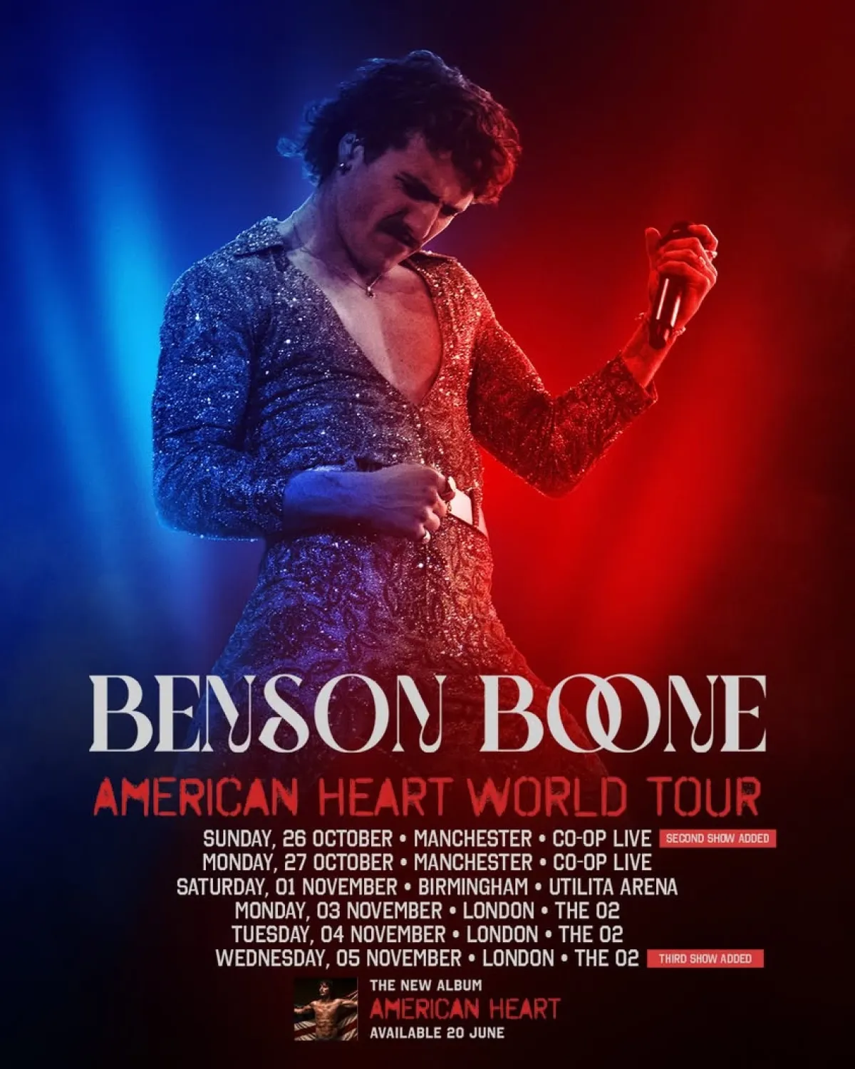 Billets Benson Boone (O2 Arena - Londres)
